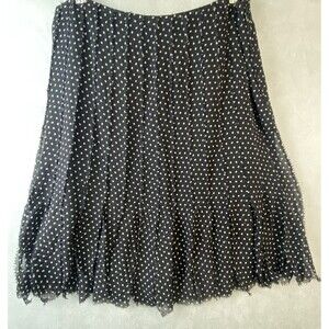 Dana Buchman Black and White Polka Dot Skirt